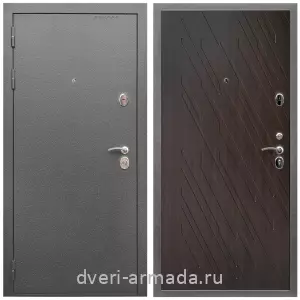 Входные двери на заказ, Дверь входная Армада Оптима Антик серебро /МДФ 16 мм  ФЛ-86 Венге структурный