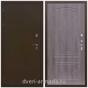 Коричневые входные двери, Металлическая коричневая дверь входная железная уличная в дом Армада Термо Молоток коричневый/ МДФ 6 мм ФЛ-138 Дуб филадельфия графит для дачи на заказ от производителя