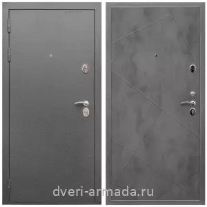 Двери со склада, Дверь входная Армада Оптима Антик серебро / МДФ 10 мм ФЛ-291 Бетон темный