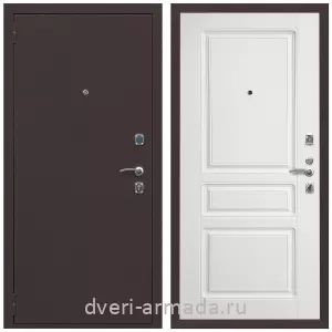 Входные двери Элит, Дверь входная Армада Комфорт Антик медь / МДФ 16 мм ФЛ-243 Белый матовый