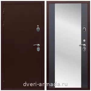 Входные двери с зеркалом и теплоизоляцией, Дверь входная Армада Люкс Антик медь / МДФ 16 мм СБ-16 Венге с замками