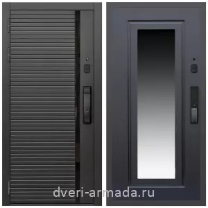 Входные двери Эврика, Умная входная смарт-дверь Армада Каскад BLACK МДФ 10 мм Kaadas K9 / МДФ 16 мм ФЛЗ-120 Венге