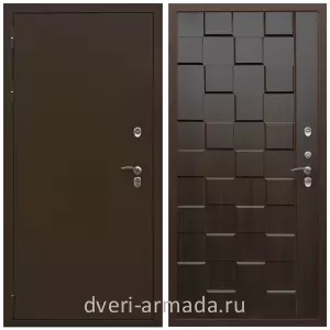 Утепленные для частного дома, Дверь входная уличная в дом Армада Термо Молоток коричневый/ МДФ 16 мм ОЛ-39 Эковенге