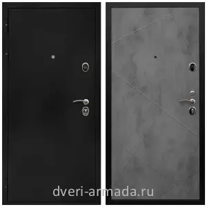 С порошковым напылением, Дверь входная Армада Престиж Черная шагрень / МДФ 10 мм ФЛ-291 Бетон темный