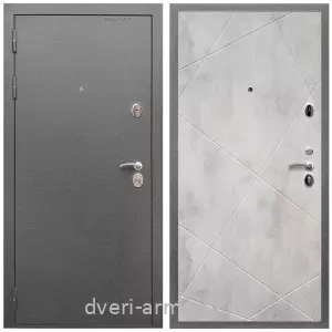 2 контура, Дверь входная Армада Оптима Антик серебро / МДФ 10 мм ФЛ-291 Бетон светлый