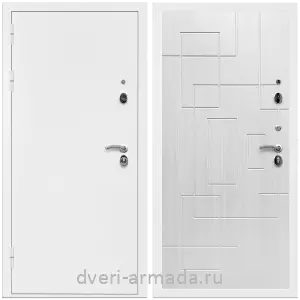 С порошковым напылением, Дверь входная Армада Оптима Белая шагрень / МДФ 16 мм ФЛ-57 Белый жемчуг