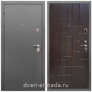 Входные двери на заказ, Дверь входная Армада Оптима Антик серебро / МДФ 16 мм ФЛ-57 Дуб шоколад