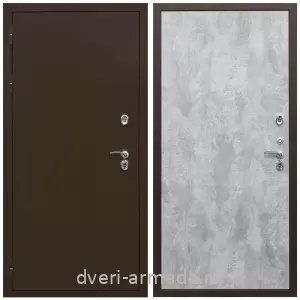 С порошковым напылением, Дверь входная железная утепленная  Армада Термо Молоток коричневый/ МДФ 6 мм ПЭ Цемент светлый