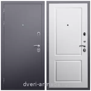 Входные двери Эврика, Дверь входная Армада Люкс Антик серебро / МДФ 16 мм ФЛ-117 Белый матовый