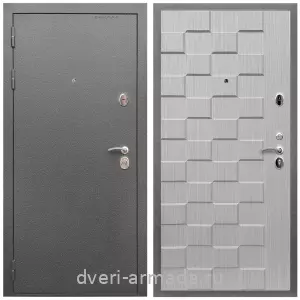 Входные двери лофт, Дверь входная Армада Оптима Антик серебро / МДФ 16 мм ОЛ-39 Лиственница беж