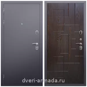 Входные металлические двери в Московской области, Дверь входная Армада Люкс Антик серебро / МДФ 16 мм ФЛ-57 Дуб шоколад