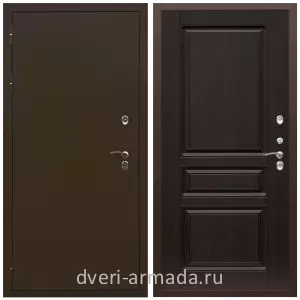 Дверь входная стальная уличная в дом Армада Термо Молоток коричневый/ МДФ 16 мм ФЛ-243 Венге утепленная минватой