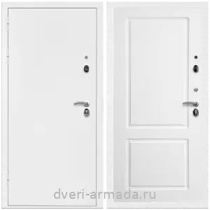 Входные двери лофт, Дверь входная Армада Оптима Белая шагрень / МДФ 16 мм ФЛ-117 Белый матовый