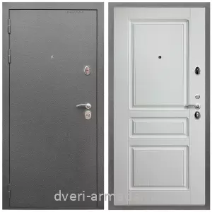 Входные двери на заказ, Дверь входная Армада Оптима Антик серебро / МДФ 16 мм ФЛ-243 Ясень белый