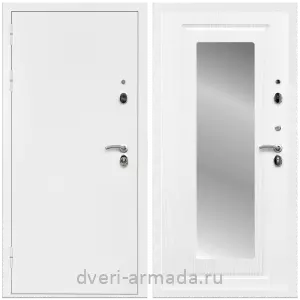 Входные двери со вставками, Дверь входная Армада Оптима Белая шагрень / МДФ 16 мм ФЛЗ-120 Ясень белый