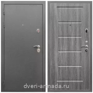 Входные двери на заказ, Дверь входная Армада Оптима Антик серебро / МДФ 16 мм ФЛ-39 Дуб Филадельфия графит