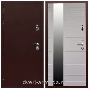 Входные двери лофт, Дверь входная железная Армада Люкс Антик медь / МДФ 16 мм ФЛЗ-Сити Белый матовый одностворчатая