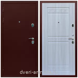 Одностворчатые входные двери, Дверь входная железная на дачу Армада Люкс Антик медь / МДФ 10 мм ФЛ-242 Сандал белый парадная