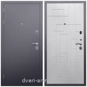 Темные входные двери, Дверь входная Армада Люкс Антик серебро / МДФ 16 мм ФЛ-57 Белый жемчуг
