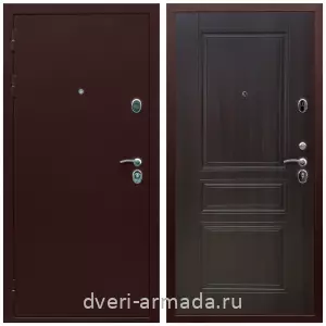 Входные двери на заказ, Дверь входная Армада Люкс Антик медь / МДФ 6 мм ФЛ-243 Эковенге наружная с утеплением в частный дом