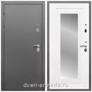 С порошковым напылением, Дверь входная Армада Оптима Антик серебро / МДФ 16 мм ФЛЗ-120 Ясень белый