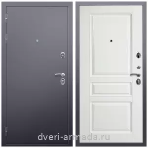 Взломостойкие входные двери, Дверь входная Армада Люкс Антик серебро / МДФ 16 мм ФЛ-243 Белый матовый