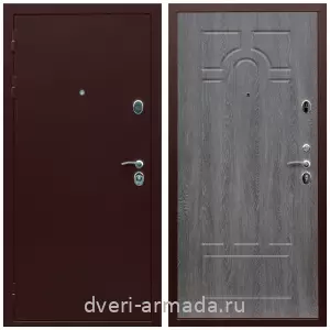 Правые входные двери, Дверь входная железная Армада Люкс Антик медь / МДФ 6 мм ФЛ-58 Дуб Филадельфия графит на заказ в квартиру