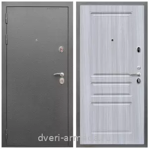 Входные двери с тремя петлями, Дверь входная Армада Оптима Антик серебро / МДФ 16 мм ФЛ-243 Сандал белый