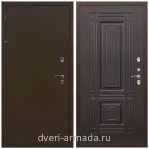 Коричневые входные двери, Металлическая коричневая дверь входная железная в квартиру Армада Термо Молоток коричневый/ МДФ 16 мм ФЛ-2 Венге минвата от производителя в коридор простая в подъезд