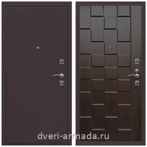 Входные двери Эврика, Дверь входная Армада Комфорт Антик медь / МДФ 16 мм ОЛ-39 Эковенге
