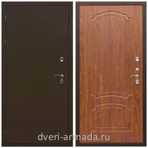 Тамбурные двери, Дверь входная уличная в частный дом Армада Термо Молоток коричневый/ МДФ 16 мм ФЛ-140 Мореная береза трехконтурная