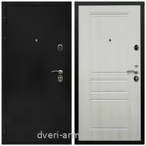 Темные входные двери, Дверь входная Армада Престиж Черная шагрень / МДФ 6 мм ФЛ-243 Лиственница беж
