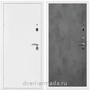 Двери со склада, Дверь входная Армада Оптима Белая шагрень / МДФ 10 мм ФЛ-291 Бетон темный