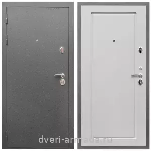 МДФ с фрезеровкой, Дверь входная Армада Оптима Антик серебро / МДФ 16 мм ФЛ-119 Ясень белый