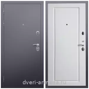 Двери со склада, Дверь входная Армада Люкс Антик серебро / МДФ 16 мм ФЛ-119 Белый матовый