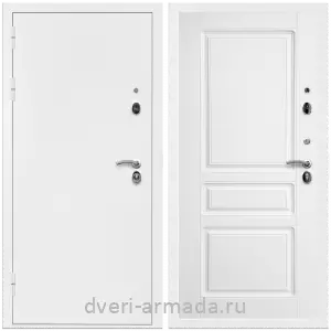 Входные двери лофт, Дверь входная Армада Оптима Белая шагрень / МДФ 16 мм ФЛ-243 Белый матовый