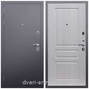 Входные двери с двумя петлями, Дверь входная Армада Люкс Антик серебро / МДФ 16 мм ФЛ-243 Дуб белёный