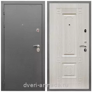 Входные двери Премиум, Дверь входная Армада Оптима Антик серебро / МДФ 6 мм ФЛ-2 Дуб белёный