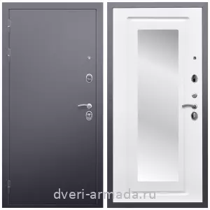 Входные двери 960 мм, Дверь входная Армада Люкс Антик серебро / МДФ 16 мм ФЛЗ-120 Ясень белый взломостойкая на заказ