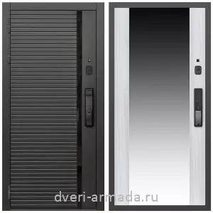 Двери со склада, Умная входная смарт-дверь Армада Каскад BLACK МДФ 10 мм Kaadas K9 / МДФ 16 мм СБ-16 Сандал белый