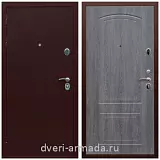 Дверь входная Армада Люкс Антик медь / МДФ 6 мм ФЛ-138 Дуб Филадельфия графит с шумоизоляцией с МДФ панелями